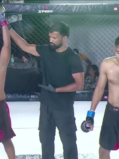 A decisive win inside the cage. This is the moment every fighter trains for, where all the hard work pays off.