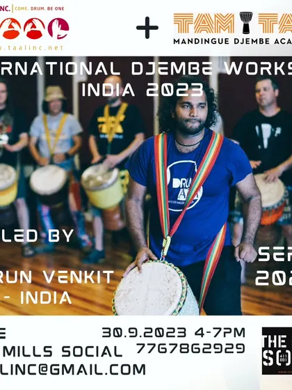 Announcing our monthly intensive Djembe workshop in Pune. These three-hour sessions are designed for a deep dive into traditional rhythms and techniques.