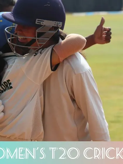 A moment of celebration and sportsmanship between two players.