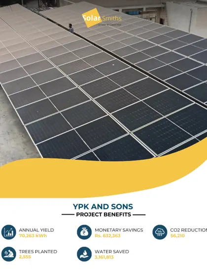 This industrial installation for YPK and Sons saves the company over ₹6.3 lakhs annually. It's a powerful example of how solar energy can improve the bottom line for businesses.