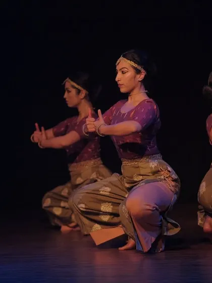 Additional stills and video clips from the 'Rasadrishta' production, each capturing a unique moment of storytelling, emotion, and synchronized group choreography from this extensive project.