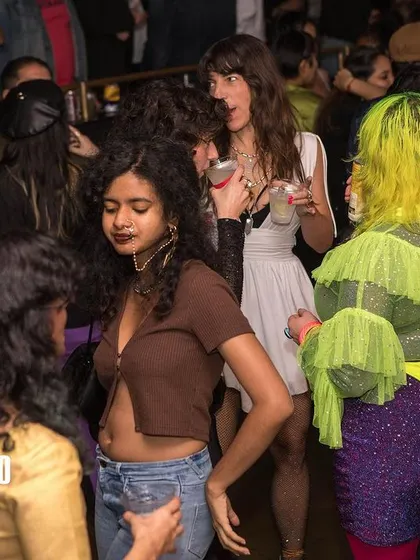 The crowd at Bollywood Disco is always a diverse and stylish mix of people. It's a true reflection of the vibrant community we've built in Brooklyn.