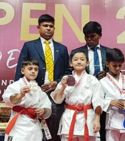 Our youngest competitors on the podium at the India Open. We build champions from the ground up.