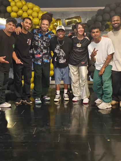 Our team of dedicated mentors and dancers celebrating 17 years of community and hip-hop education in Bangalore.
