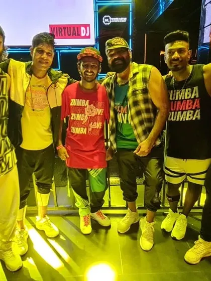 With the amazing presenters of "The Boy's Zumba Master Class." I'm constantly inspired by the talent and passion in the fitness community.