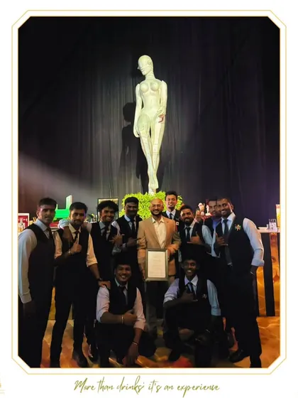 The team receiving a token of appreciation for sponsoring the TCEI Pearl of Hyderabad event.