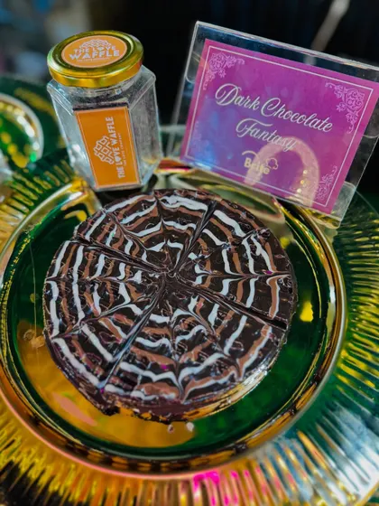 The Dark Chocolate Fantasy waffle, offering a richer option for chocolate lovers.