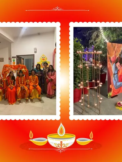 The festive decor for our Ramayana show set the stage for a truly immersive experience. We believe in creating a complete sensory experience for our cultural celebrations.
