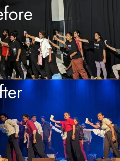 The journey from a simple rehearsal prop to a key element in the final performance of 'Sea's Fire', showcasing the creative process of our dance theatre productions.