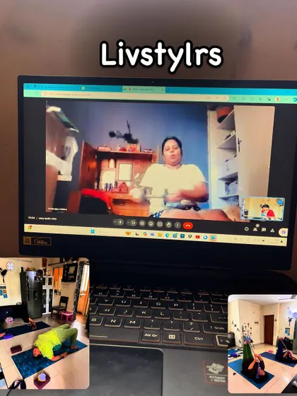 A collage showing women in both online and in-person sessions. This highlights my flexible coaching options, designed to fit into the busy lives of women.