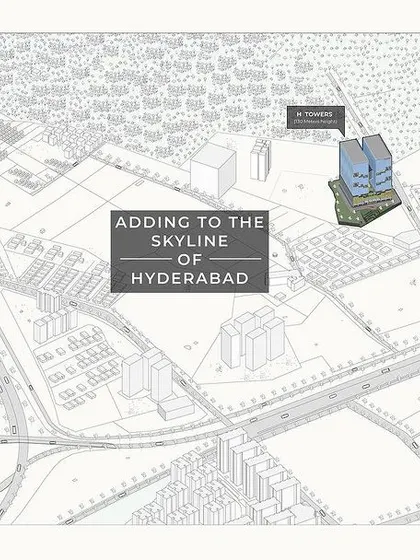 This map illustrates our growing contribution to the Hyderabad skyline. It pinpoints three major projects in close proximity: a mixed-use tower, premium housing, and a spiritual center, each shaping the city's urban fabric.