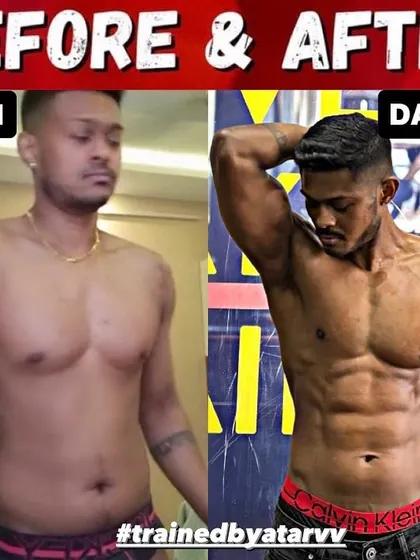 A 49-day body recomposition. This client worked his ass off to achieve this shredded look, proving what's possible with a carb cycling diet and intense training.