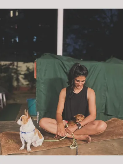 Another moment of puppy love after a session. My rescue dogs remind me to find joy in the simple things.