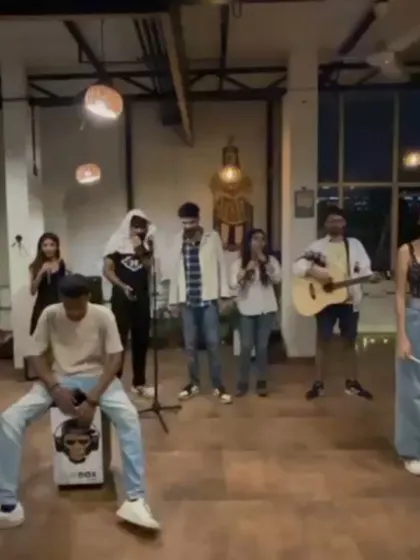 The whole squad is here. A group of talented musicians ready to share their passion with the crowd.