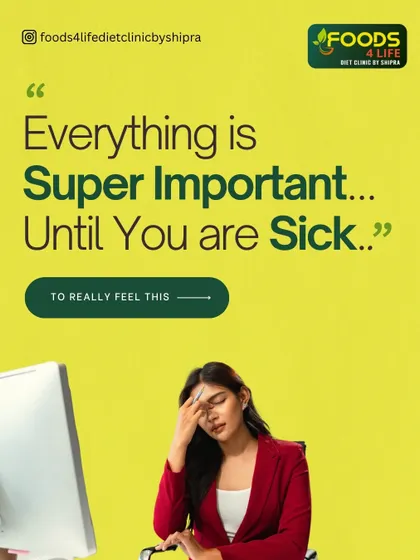 Everything is super important, until you are sick. A powerful reminder to make your health a priority today.