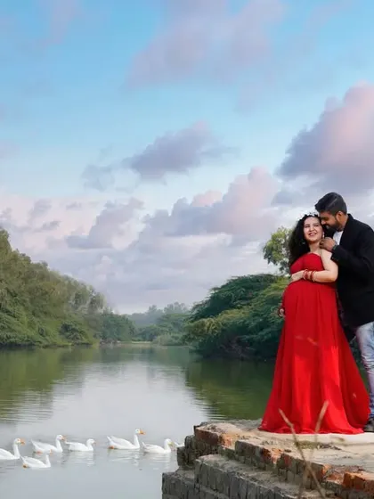 I believe every love story is beautiful, and this chapter is the most magical of all. This outdoor maternity portrait, set against a serene lake in the NCR, captures the quiet promise and shared joy between two people about to become parents.