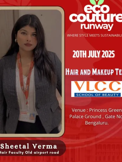 Our hair faculty, Sheetal Verma, is also a key member of the Hair and Makeup team for the Eco Couture Runway. This reflects the high caliber of experts leading our courses.