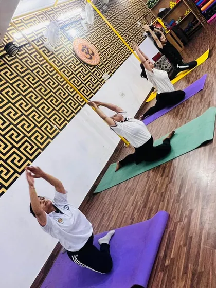 A dynamic group flow, moving through different yoga asanas. Our classes are not just static poses but also include fluid sequences to build heat.