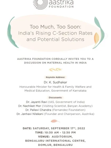 The official invitation for the discussion on rising C-section rates, featuring key stakeholders from the government and healthcare foundations. We share these events to encourage wider participation and dialogue on improving maternal health outcomes.