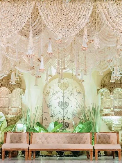 The full view of the 'Whispering Willows' stage, demonstrating how traditional elements can be styled in a contemporary and sophisticated way.