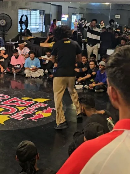 The energy at a Red Bull BC One cypher is unmatched. This is a glimpse of a breaking battle at our studio, where dancers showcase their power moves, footwork, and style.