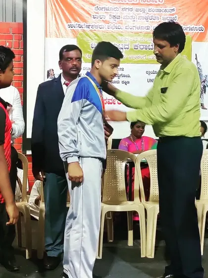 Another one of my dedicated students being awarded a medal for his performance. Each competition is a chance to learn and grow, win or lose.