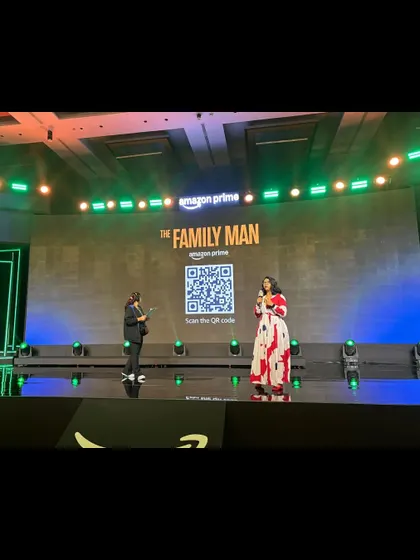 Our team managing the interactive QR code segment during 'The Family Man' launch. We integrate digital and live elements seamlessly.