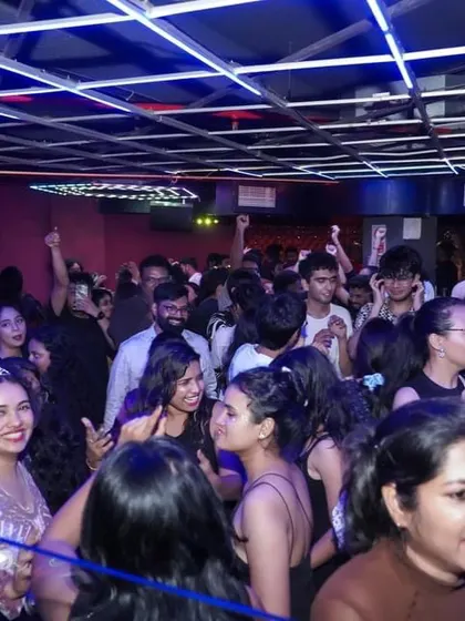 The crowd dancing at Toca Koramangala.