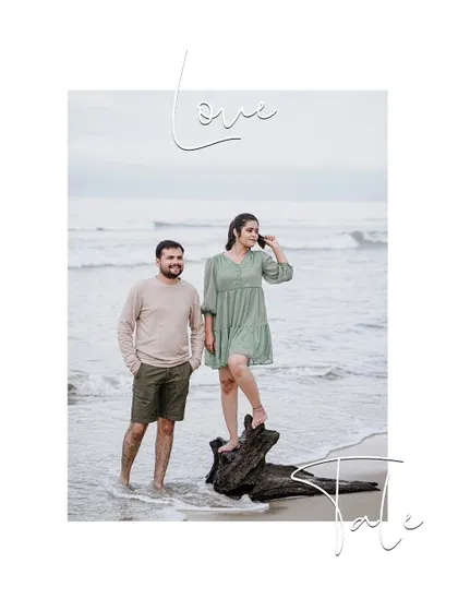 A playful and natural moment on the beach in Goa, perfect for a relaxed and fun pre-wedding photoshoot.
