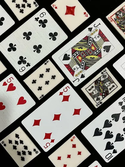 We told you our students are crazy talented. Someone actually made a full set of porcelain playing cards. Yes, you can feel all boujee playing rummy with these. OOF!