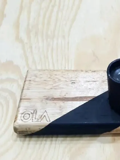 Another view of the custom gifts made from Ola's factory waste. We believe in circular design and finding creative ways to give materials a second life.