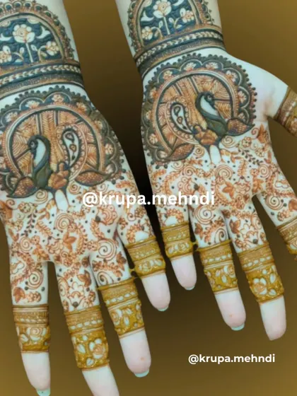 A fancy peacock design that's perfect for Diwali or any festive party. The mix of fine lines and bold shapes gives it a very celebratory feel.