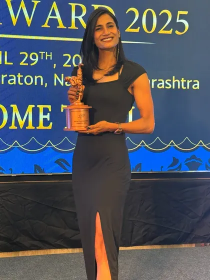 Latika Bhandari receives the 'Sportsmanship Award'. This prestigious award honors her integrity, respect, and positive attitude, qualities we deeply value at our academy.