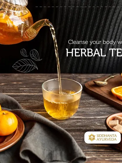 The second step is to cleanse your body with a warm herbal tea. This awakens your digestive fire, boosts metabolism, and provides natural energy for the day ahead.