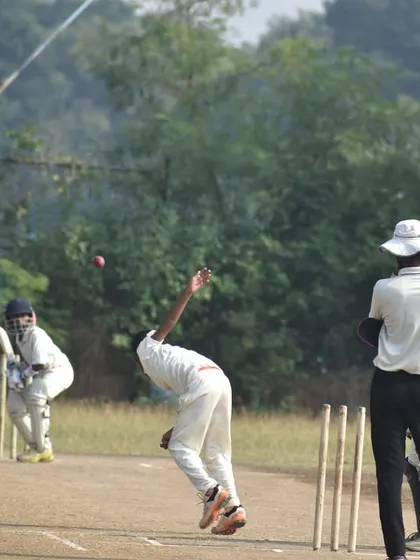 A series of high-quality photos from our Hyderabad tour, capturing bowling action, batting, and team photos.