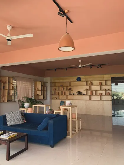 Welcome to my happy place. My studio in Sarjapura Road, Bangalore, is a cozy haven filled with light, plants, and endless creative energy. It's where I work, teach, and share my love for clay with our community.