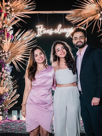 The couple with one of our team members, celebrating a successful and beautiful surprise proposal. We love being part of these moments.