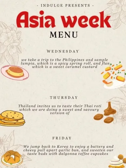 The 'Asia Week' journey continued with treats from the Philippines, Thailand, and Korea, including lumpia, Thai roti, and cheesy pull-apart garlic buns.