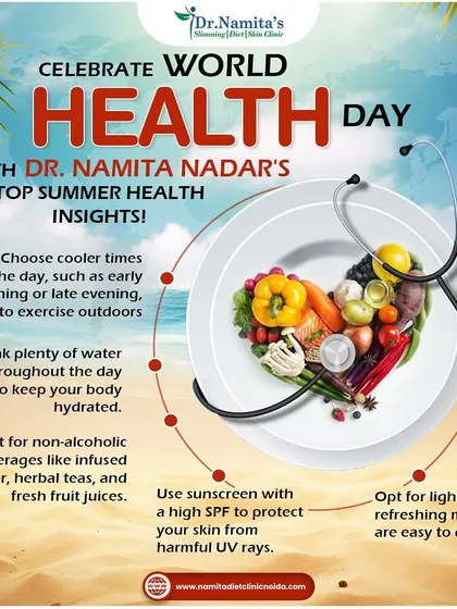 On World Health Day, I shared my top summer health insights. These include exercising at cooler times of the day, drinking plenty of water, and opting for light, refreshing meals that are easy to digest.