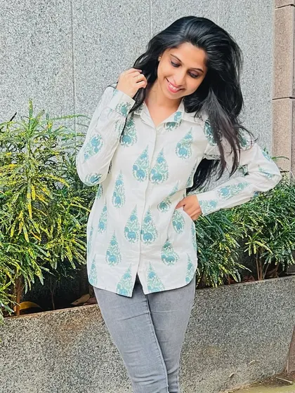 Breathe easy this summer in this pure cotton shirt. Its ultimate comfort and stylish print make it a must-buy for the season.