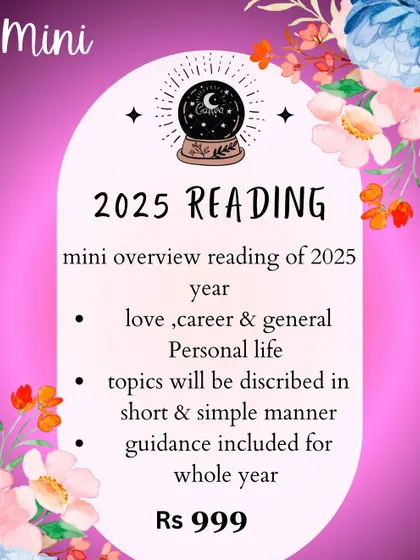 Mini 2025 Reading. Get a mini overview of your 2025. This reading covers love, career, and general life in a short and simple format, with guidance for the whole year.