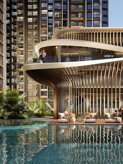 We designed this multi-level clubhouse for a large residential development in Central Mumbai. The parametric design, crafted using advanced software, creates a fluid, organic form that integrates seamlessly with the poolside lounge area, offering residents a luxurious space to relax and unwind.