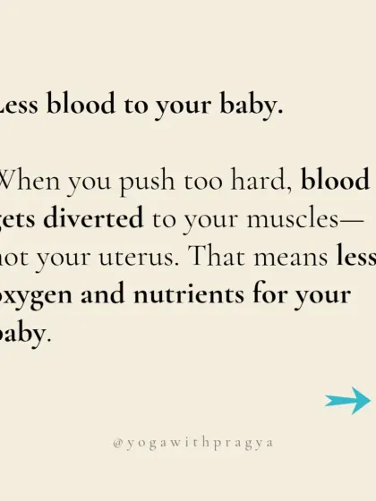 When you push your body too hard, blood gets diverted to your muscles instead of your uterus, meaning less oxygen and nutrients for your baby.