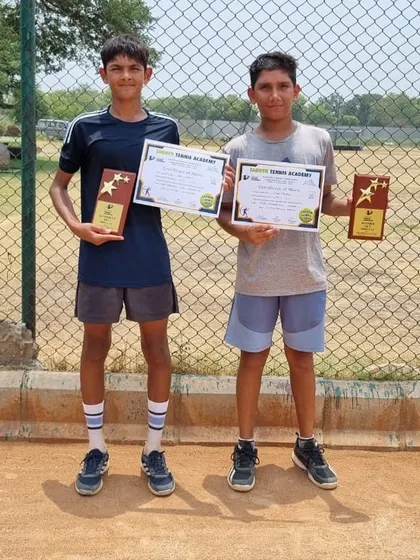 A double victory for Anay Pandey, who won both the singles and doubles titles in the U-14 category at the Sonepat Championship Series. This demonstrates a well-rounded and versatile game.