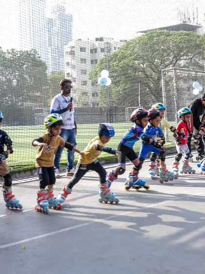 The future of skating, all lined up and ready to go. Our championships have categories for all age groups, giving even the youngest beginners a chance to experience the thrill of the race.
