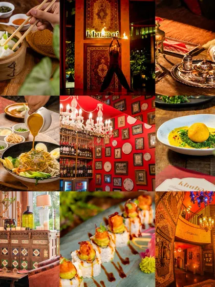 Khubani is more than a place; it's an experience. This collage captures the essence of our world: captivating ambiance, extraordinary flavors, and unforgettable entertainment.