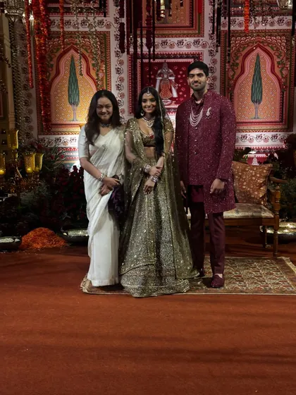It is an honor to be part of a bride's journey. Here I am with the beautiful couple, Netra and her husband, celebrating their special day after helping them achieve their skin goals.