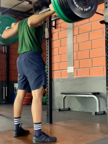 A snapshot of a heavy back squat. This kind of foundational strength work is essential for overall athletic development.