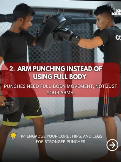 Mistake 2: Arm Punching. Real power comes from your whole body. We drill how to engage your core, hips, and legs to rotate and generate force, not just swing your arms.