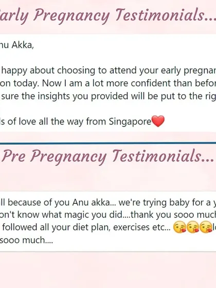 From Singapore with love! It's wonderful to know my online sessions are helping mothers across the globe feel more confident. And for another, my diet and exercise plan helped her conceive after a year of trying.